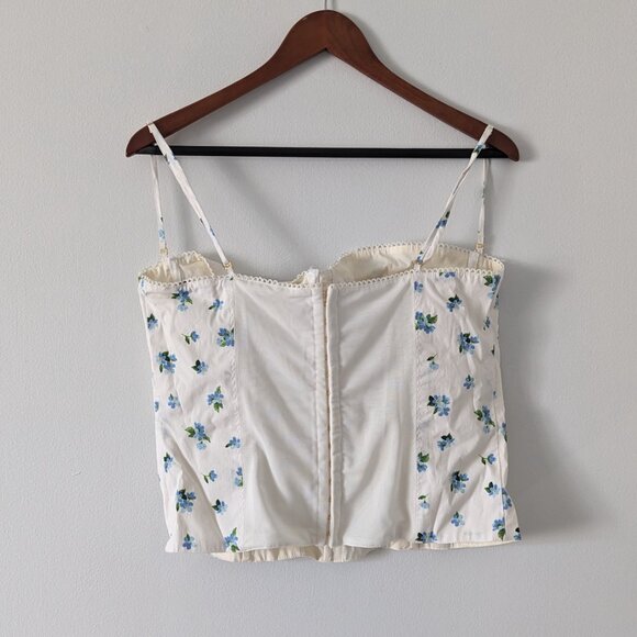 WeWoreWhat Underwire Watercolor Ditsy Corset (Ivory) - Picture 3 of 10